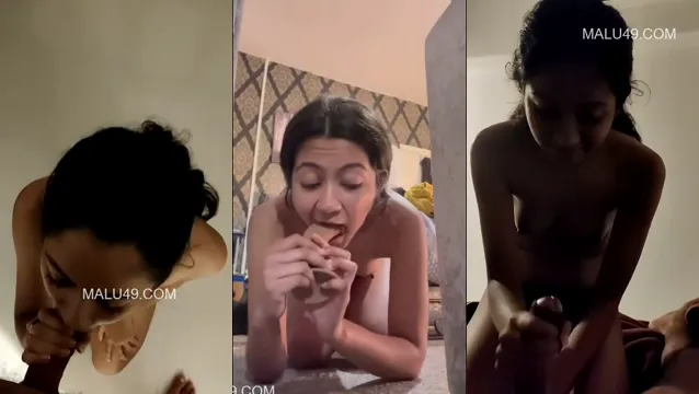 Slim Horny Indian GF Blowjob Showing Ass - Hot Desi Viral Leaked Video