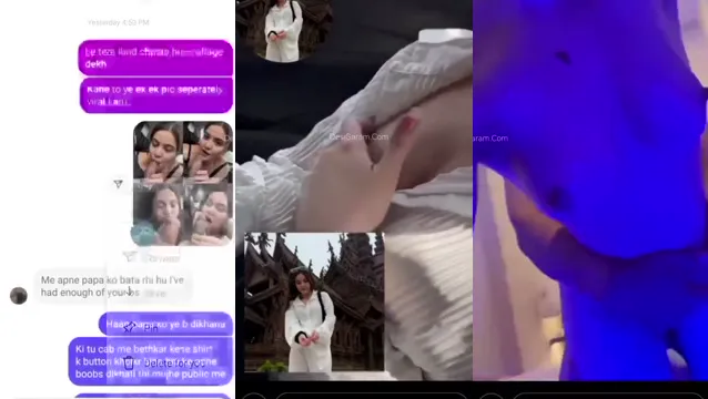 Seks w publicznym samochodzie - Ayushi ściska piersi przed kamerą Desi Video
