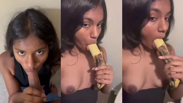 Bengali Babe Banana Deepthroat - Hot Strip & Deepthroat Action