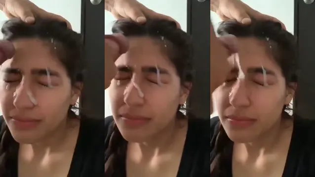 Desi GF Cute Face Cumshot