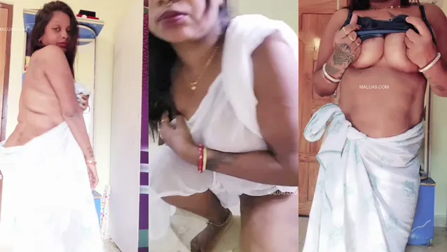 Horny Desi Bhabhi Big Boobs Tease - Sexy Pussy & Thick Ass Self Record Part 1