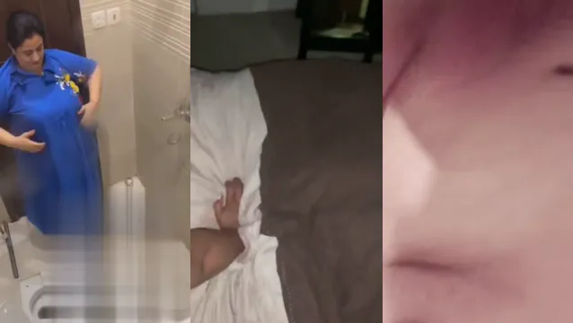 Napalona Desi mamuśka z dużym tyłkiem ciocia w sypialni rucha się - głośny skandal z jękami