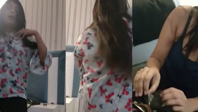 Napalona Desi ciocia obciąganie w brudnym tańcu - zdesperowana żądza spermy na twarz