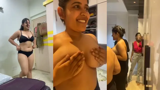 Sıcak Desi Lezbo Kızlar Göğüsler Gösteriyor - Viral MMS Delhi Tease