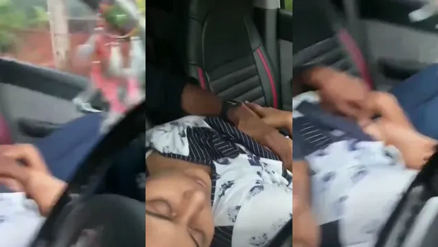 Watch Cute Desi Babe Boobs Pressed in Running Car - Hot Public Masti full viral video leaked