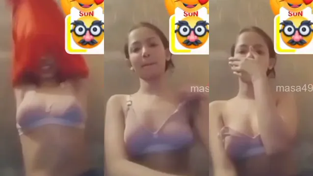 seksi desi kız göğüsleri yanıp sönüyor - deli kamu tease