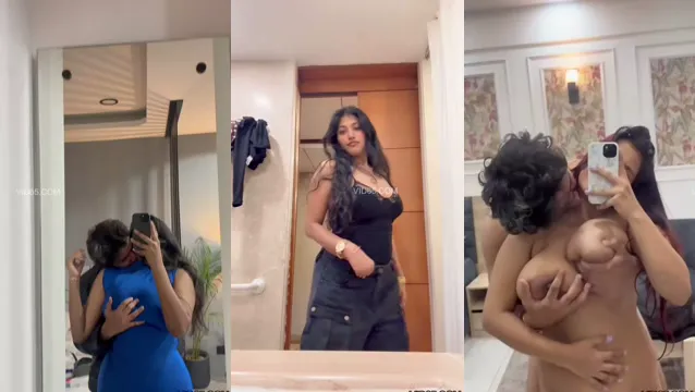 Indian Sexy GF Tanker Boobs Pressed by BF - Viral MMS Doggy Fuck