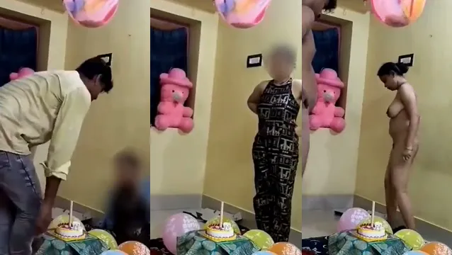 Kegembiraan Telanjang Ulang Tahun Pasangan India - Perayaan Spesial Liar