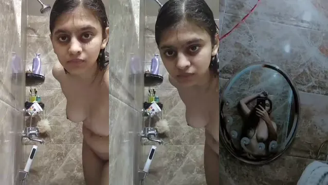 Hot Desi Girl Bathing Viral MMS - Video Call Boobs Tease