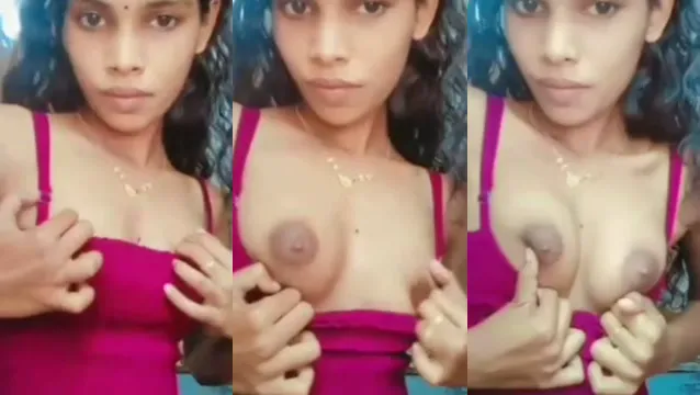 Desi Mallu dziewczyna pokazuje piersi - wyciekło wideo z napalonym głębokim lodzikiem