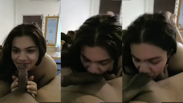 Hot Desi GF Sucking Dick & Balls - Horny Amateur Blowjob Video