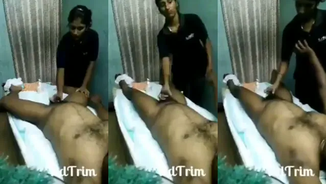 Durchgesickerte versteckte Kamera, Masseurin, Handjob – Massage mit heißem Happy-End-Sperma!