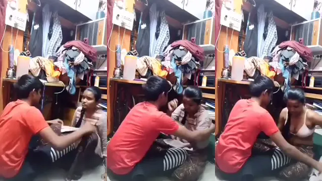 Hot Desi Boobs Press and Sucking in Tailor Shop - Viral Leaked Video