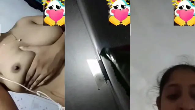 Chica desi cachonda muestra tetas en VC