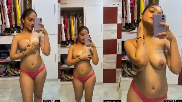 Simpatica fidanzata desi arrapata che realizza video privati ​​per il fidanzato - amatoriale trapelato