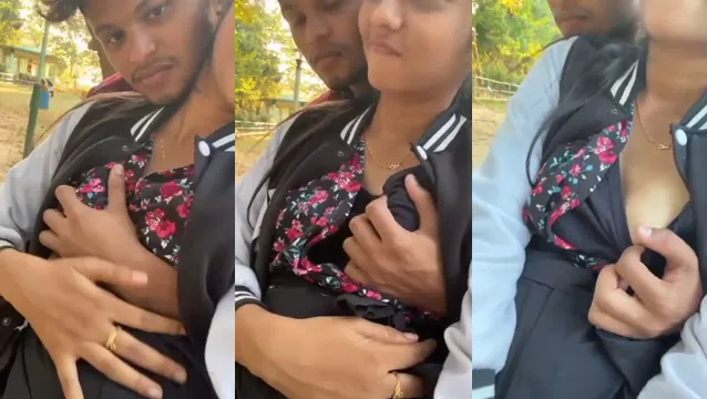 Desi College GF Small Boobs Played - Il fidanzato indiano arrapato accarezza le tette in classe