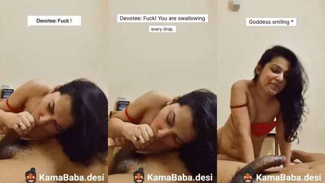 Punjabi Sugar Mummy Blowjob - Horny MILF Sucks Masseuse Hard!