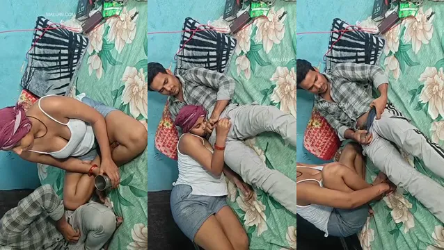 Azgın Desi Çift Dick Emme Romantizm - Viral Bangla Hint Pornosu