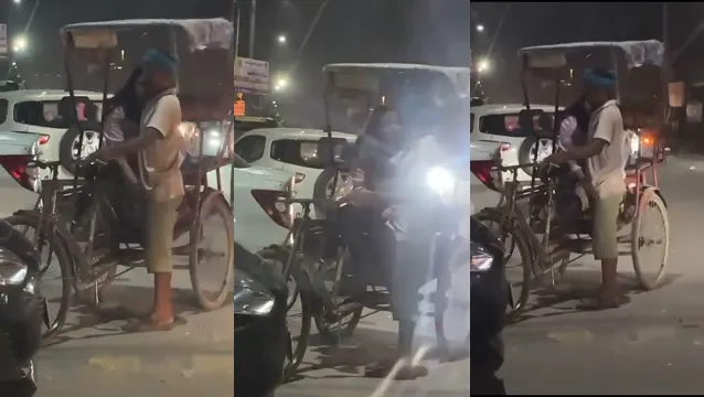 Horny Randi Bhabhi Gives Rikshawala Handjob - Insane Viral MMS Video