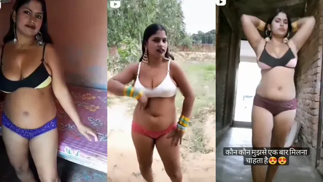Bihari Aunty Dancing Naked - Desi MILF škádlení v podprsence kalhotky