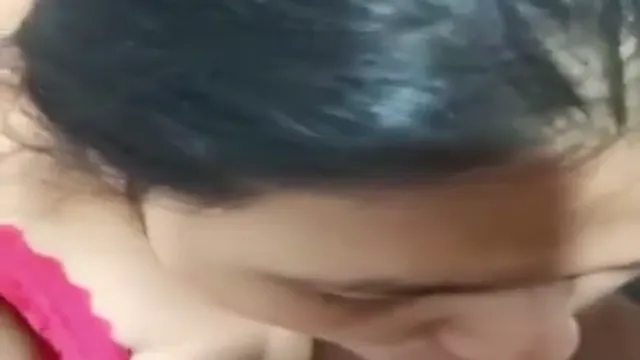 Wife Sucks Condom Covered Cock In Bathroom - Hot Indian Couple Blowjob