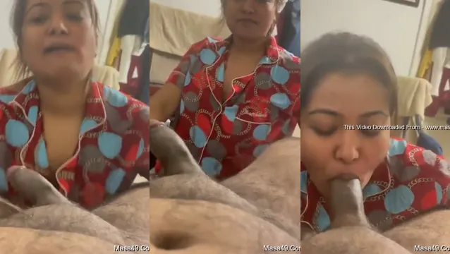 Ragazza Desi sexy succhia il cazzo dell'amante - Perdita virale di un pompino bollente