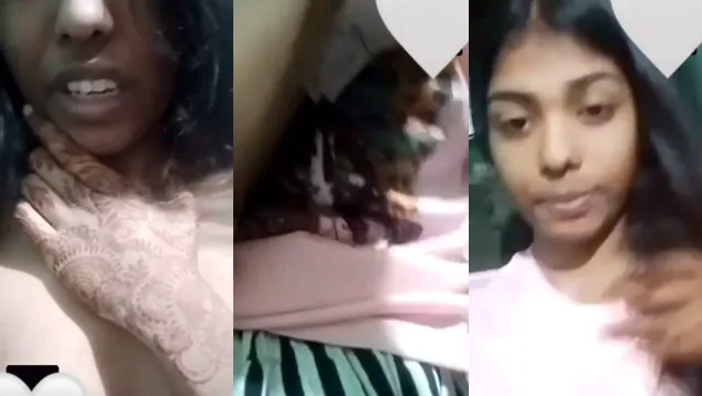 La carina ragazza desi mostra le tette - video sensuale trapelato da un MMS