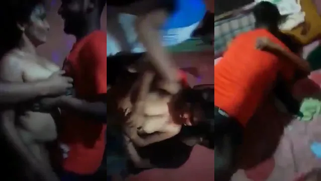 Wilde gangbang: drie vrienden neuken één meisje, laten haar vier keer squirten - Hete seksvideo