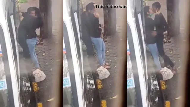 Geil jong stel parkmake-up in het geheim opgenomen - Virale buiten gelekte video