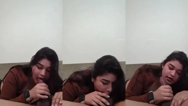 Carina ragazza desi fa un pompino a due mani con un grosso cazzo - orale amatoriale appassionato