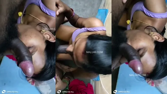 Une femme tamoule chaude desi suce une bite - Vidéo de fuite d'une pipe indienne intense