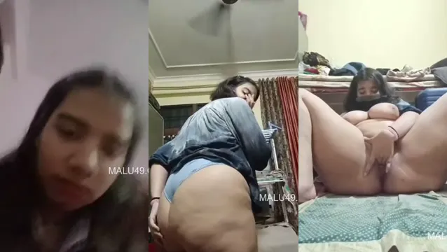 Horny Busty Indian GF Pressing Boobs & Sucking Dick - Desi Masturbation Part 1