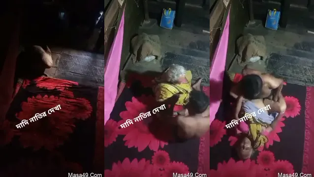Dadi Pota Fucking - Desi Grandma Grandson Viral Leaked MMS