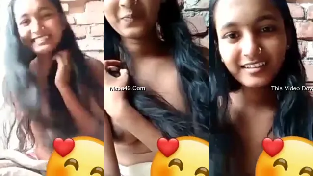 Desi Girl laat borsten zien voor minnaar - Heet gelekt viraal deel 1