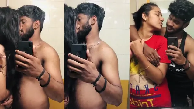 Desi Girlfriend Dressed Undressed Kissing Lover - Hot Viral Video