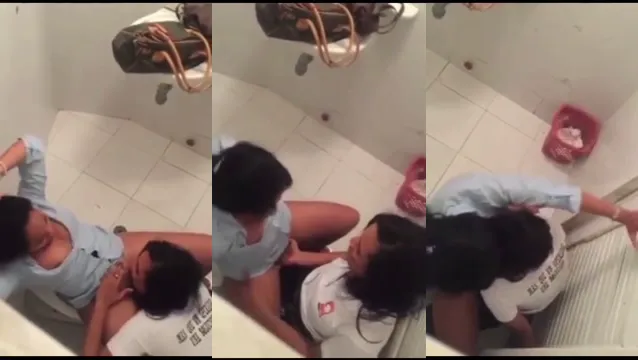Lesbian Colleagues Bathroom Pussy Eating - Secret Leaked Video